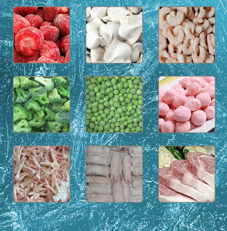 Professional Automatic IQF Tunnel Freezer Machine Individual Frozen Food Machinery low temperature frozen seafood meat machine